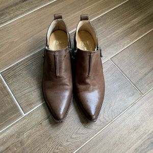 Frye leather ankle boots brown leather boots 6 1/2